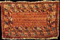 Taschenfront Bidjar antik, Nordwestpersien, reine Pflanzenfarben, 19.Jahrhundert, Wolle g eknÜpft auf Wolle, ca. 66 x 44 cm, feine bis m ...
