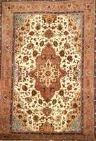 TÄbriz fein, Persien, ca. 30 Jahre, Korkwolle mit u. auf Seide, ca. 296 x 205 cm, ca. 800.000 Kn/qm, EHZ: 2 (reinigungsbed.)