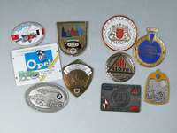5x PLAKETTEN "deutsche Hersteller" aus Sammlung - 1. TREFFEN HANSA/LLOYD/BORGWARD/GOLIATH 110x70 Metall geprägt, 2. LLOYD 50.000km d70 ...
