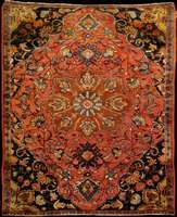 Lilian antik, Westpersien (Us Re-Import), N aturfarben, um 1900, sehr feine Korkwolle gekn Üpft auf Baumwolle (sogennate Manschester Woll e ...