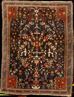 Dekorativer Afschar antik, SÜdpersien, Natu rfarben, um 1900, Wolle geknÜpft auf Baumwolle , ca. 151 x 118 cm, feine feste KnÜpfung, fein er ...