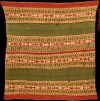Textil Peru antik, SÜdamerika, reine Pflanz enfarben, ende 18.Jahrhundert, Wolle geknÜpft auf Wolle, ca. 94 x 86 cm, feine KnÜpftechnik, feiner ...