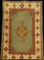 Seltener großer grÜngrundiger Konja Kelim anti k, TÜrkei Anatolien, Naturfarben, ende 19.J ahrhundert, Wolle geknÜpft auf Wolle, ca. 295 x 205 ...