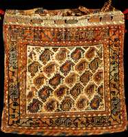 Afschar Tasche antik, SÜdpersien, Naturfarb en, um 1900, Wolle geknÜpft auf Wolle, ca. 56 x 56 cm, feine bis mittelfeine KnÜpfung, feste r ...