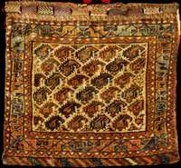 Afschar Tasche antik, SÜdpersien, Naturfarb en, um 1900, Wolle geknÜpft auf Wolle, ca. 59 x 55 cm, feine bis mittelfeine KnÜpfung, feste r ...