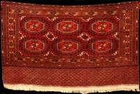 Sehr feine Tekke Tschowal antik, Turkmenist an, um 1900, feine Wolle geknÜpft auf Wolle, c a. 133 x 85 cm, feine bemerkenswerte KnÜpfung, feiner ...
