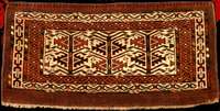 Tschaudor Torba antik, Turkmenistan, Naturf arben, um 1900, sehr feine glanzreiche Wolle g eknÜpft auf Wolle, ca. 77 x 39 cm, feine feste ...