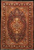 Teheran antik, Zentralpersien, um 1900/1910 , feine hochwertige Korkwolle geknÜpft auf Bau mwolle, ca. 205 x 143 cm, gute feine und feste ...