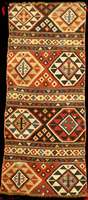 Shirwan Kelim Panel antik, Ostkaukasus Kuba -Gebiet, reine Pflanzenfarben, 19.Jahrhundert, Wolle geknÜpft auf Wolle, ca. 170 x 76 cm (se ltenes ...