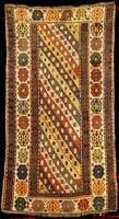 Streifen Gendje antik, Zentralkaukasus, rei ne Naturfarben, mitte 19.Jahrhundert, Wolle ge knÜpft auf Wolle, ca. 217 x 120 cm, Erhaltung: 3-4 ...