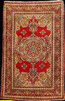 Feiner alter Medallion TÄbriz, Nordpersien, um 1920, feine hochwertige Wolle geknÜpft auf Baumwolle, ca. 198 x 130 cm, feine feste KnÜp fung, ...