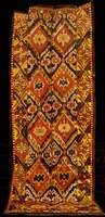 Djulchir antik, Uzbekistan, 19.Jahrhundert, Wolle geknÜpft auf Wolle, ca. 320 x 118 cm (s eltenes Format), grobe KnÜpfung, lockerer Grif f, gute ...