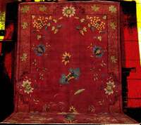 Riesiger antiker China Vasenteppich, China, um 1900, Wolle geknÜpft auf Baumwolle, ca. 50 5 x 305 cm (seltenes Übermaß Format), mittelfe ine ...