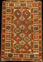 Seltener weißgrundiger Moghan antik, SÜdost kaukasus, reine Naturfarben, 19.Jahrhundert, W olle geknÜpft auf Wolle, ca. 220 x 150 cm, mit ...