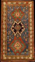 Seltener Lesgi Kazak antik, Zentralkaukasus , Naturfarben, um 1900, Wolle geknÜpft auf Wol le, ca. 220 x 122 cm, feine bis mittelfeine Kn Üpfung, ...