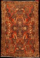 Sehr hochwertiger antiker Sarogh, Westpersi en (Us Re-Import), Naturfarben, um 1900, sehr feine hochwertige glanzreiche Korkwolle geknÜp ft auf ...