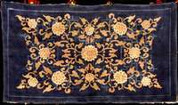 Seltener China Teppich antik, China, um 190 0, feine glanzreiche hochwertige Wolle geknÜpf t aus Baumwolle, ca. 182 x 103 cm (ausgefallen es ...