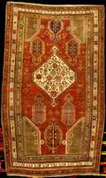 Schickli Kazak antik, Zentralkaukasus, um 1 900, glanzreiche Wolle geknÜpft auf Wolle, ca. 230 x 147 cm, mittelfeine KnÜpfung, locker fe iner ...