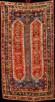 Kazak Kolonen-Teppich antik, Kaukasus Kazak -Gebiet, reine Pflanzenfarben, ende 19.Jahrhun dert, Wolle geknÜpft auf Wolle, ca. 230 x 131 cm, feine ...