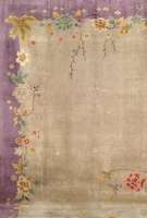 Peking alt, China um 1910/1920, Wolle auf Baumwolle, ca. 355 x 270 cm, EHZ: 2-3 ( guter Gesamtzustandt), seltene Farbgestaltun g, edel u. dekorativ