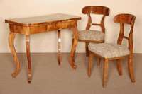 2 sogenannte SchaufelstÜhle, Österreich/Wien, um 1815/20, Korpus Weichholz, Wurzelnußfurnier von hoher QualitÄt, gespiegelt verlegt, ...