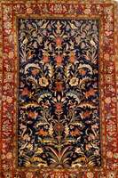 Ghom alt, Persien um 1940, Korkwolle mit Seide, ca. 206 x 140 cm, EHZ: 2