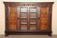 Vielzweck- bzw. BÜcherschrank, deutsch, um 1900, im florentinischen Renaissancestil, Korpus Eiche und Buche, auf Rahmen gearbeitet, ...