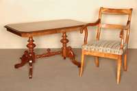 Stuhlsessel, deutsch, um 1890/1900, SpÄtbiedermeier, Birke massiv, teilrestauriert , sehr stabil, Bezug 60er/70er Jahre, sehr elegante ...