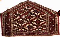 Asmalyk antik, Turkmenistan um 1900, Wolle auf Wolle, ca. 93 x 58 cm, EHZ: 2 (sehr gut erhalten) selten u. sammelw.