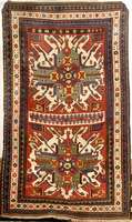 Datierter Adler Kazak antik, auch sogenater Tschelaberd, Kaukasus, reine Naturfarben, dat. 1336 = um 1916, Wolle gekn. auf Wolle, ca. 250 x 148 cm, ...