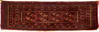 Torba Tekke antik, Turkmenistan, um 1900, Wolle auf Wolle, ca. 100 x 30 cm, EHZ: 2 (alte rsbed. guter Erhaltungszustand), edel u. dekor ativ, ...