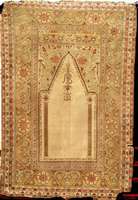 Seiden Ghiordes antik, TÜrkei Anatolien, re ine Pflanzenfarben, mitte 19.Jahrhundert, Natu rseide geknÜpft auf Baumwolle, ca. 173 x 116 c m, ...