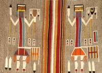 Navao Kelim alt, SÜdamerika um 1910, Wolle auf Wolle, ca. 127 x 93 cm, EHZ: 2-3