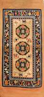 Hochwertiger Tibeter antik, Tibet um 1890, Wolle auf Baumwolle, ca. 184 x 88 cm, EHZ: 1-2 (altersbedingt in erstklass. Zustand), selten u. ...