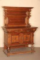 AufsatzmÖbel, Frankreich/Belgien, um 1890, Korpus Eiche und Buche massiv, im Renaissancestil mit barocken und klassizistischen Elementen, ...