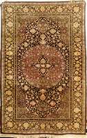 Feiner edler Esfahan antik, Zentralpersien, um 1900/1910, Korkwolle, ca. 206 x 135 cm, Schätzwert: 7500.- EURO, EHZ: 2 (altersbedingt in einem sehr ...