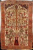 Farahan antik, Westpersien, um 1890/1900, Wolle auf Baumwolle, ca. 195 x 128 cm, EHZ: 4-5, selten u. sammelwürdig, dekoratives, seltenes Muster, ...