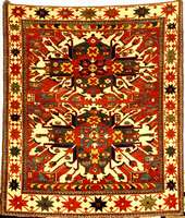 Adler Kazak antik, Kaukasus, um 1910, Wolle auf Wolle, ca. 145 x 126 cm, SchÄtzwert: 10000.- EURO, EHZ: 3 (altersbedingt in einen g uten Zustand), ...
