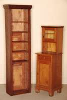 Schmales Regal, deutsch, um 1910, Eiche massiv, 5 Ablagebretter, stammt ursprÜnglich von einem Apothekerschrank, neu gebeizt und gewachst, ...