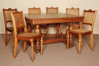 6 StÜhle, um 1900, GrÜnderzeit, Nußbaum massiv, Geflecht aus der Zeit, Barockstilanspielung, Beine und FÜße in Drechselarbeit, ...