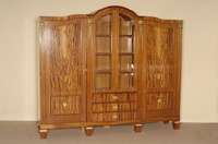 BÜcher- bzw. Mehrzweckschrank, Frankreich, um 1900, Mahagoni massiv, z.T. furniert, auf konischen FÜßen, abgesetzt mit umlaufenden ...