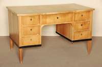 Schreibtisch, deutsch/MÜnchen, um 1904/06, sogenanntes 2. Biedermeier, Korpus Weichholz/Hartholz, Kirschbaum massiv, Kirschbaum- bzw. ...
