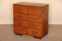 Apotheker- bzw. Kontorschrank, Frankreich, um 1910, Eichenholz mit schÖner Patina, acht Schubladen, wohnfertiger Zustand, ca. 76x74x38 cm