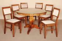 6 StÜhle, deutsch, um 1920, ArtDeco, Eiche massiv, gerade RÜckenlehne, Beine leicht konisch, schuhfÖrmig ausladend, Polsterung und Bezug ...