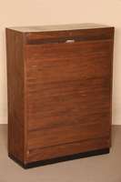 Rollschrank, deutsch, 20er/30er Jahre, Korpus Weichholz, Kanten Eiche verstÄrkt, GehÄuse z.T. Eiche massiv, diverse EinlegefÄcher, original ...