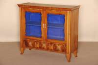 SchÖner Biedermeier-Kommodenaufsatz in Kirschholz, minimale Reparaturen, 1 Glas ersetzt, vÖllig originales und dekoratives MÖbel aus der Zeit ...