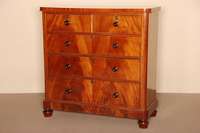 Herrenkommode, um 1830/40, SpÄtbiedermeier, Weichholz, Mahagoni funiert, z.T. massiv, auf gedrÜckten KugelfÜßen, Gebrauchsspuren, minimale ...