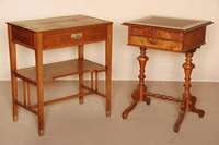 JugendstilnÄh- bzw. schreibtisch, deutsch, um 1902/04, starker DarmstÄdter Einschlag, Eiche massiv, Eichefurnier, original BeschlÄge , ...
