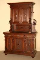 GrÜnderzeit-Vielzweckschrank, deutsch, um 1885/90, komplett Eiche massiv, hervorragende Verarbeitung, ausgesuchte HolzqualitÄt, stiltypisch, ...