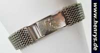 Armband, GG 585/000, ca. 39.6 g, L ca. 18.5-20.5 cm, GG rhodiniert, wohl ursprgl. umgearbeitetes Uhrenarmband, Schließe mit Bes.-Monogr.